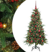 Vidaxl kunstmatige inklapbare kerstboom groen 120 cm pe en pvc - afbeelding 2