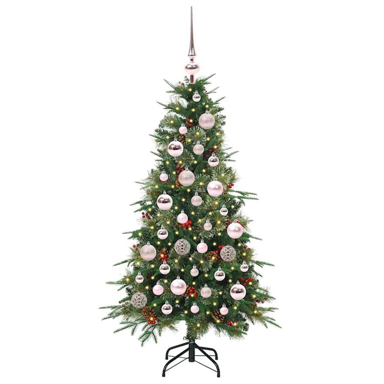 Vidaxl kunstmatige inklapbare kerstboom groen 120 cm pe en pvc
