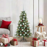 Vidaxl kunstmatige inklapbare kerstboom groen 120 cm pe en pvc - afbeelding 1