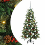 Vidaxl kunstmatige inklapbare kerstboom groen 120 cm pe en pvc - afbeelding 2