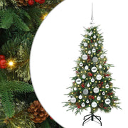 Vidaxl kunstmatige inklapbare kerstboom groen 120 cm pe en pvc - afbeelding 2