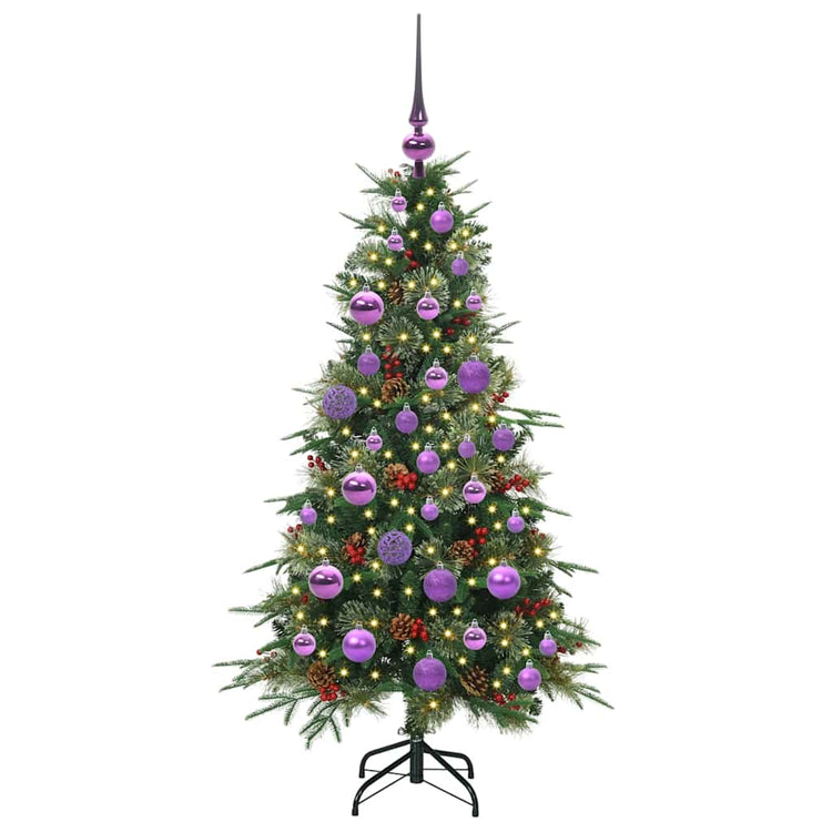 Vidaxl kunstmatige inklapbare kerstboom groen 120 cm pe en pvc