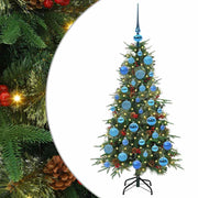Vidaxl kunstmatige inklapbare kerstboom groen 120 cm pe en pvc - afbeelding 2