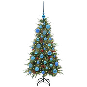 Vidaxl kunstmatige inklapbare kerstboom groen 120 cm pe en pvc - afbeelding 3