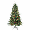 Vidaxl kunstmatige inklapbare kerstboom groen 150 cm pe en pvc