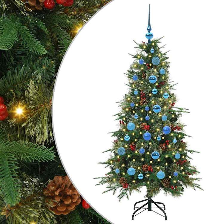 Vidaxl kunstmatige inklapbare kerstboom groen 150 cm pe en pvc
