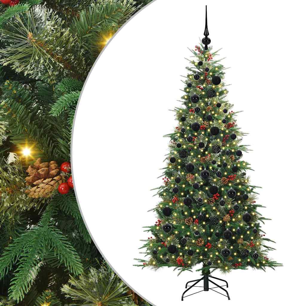 Vidaxl kunstmatige inklapbare kerstboom groen 180 cm pe en pvc
