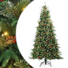 Vidaxl kunstmatige inklapbare kerstboom groen 210 cm pe en pvc