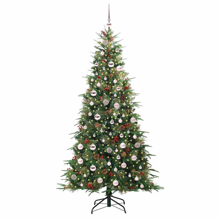 Vidaxl kunstmatige inklapbare kerstboom groen 210 cm pe en pvc