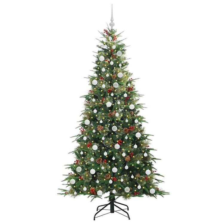 Vidaxl kunstmatige inklapbare kerstboom groen 210 cm pe en pvc