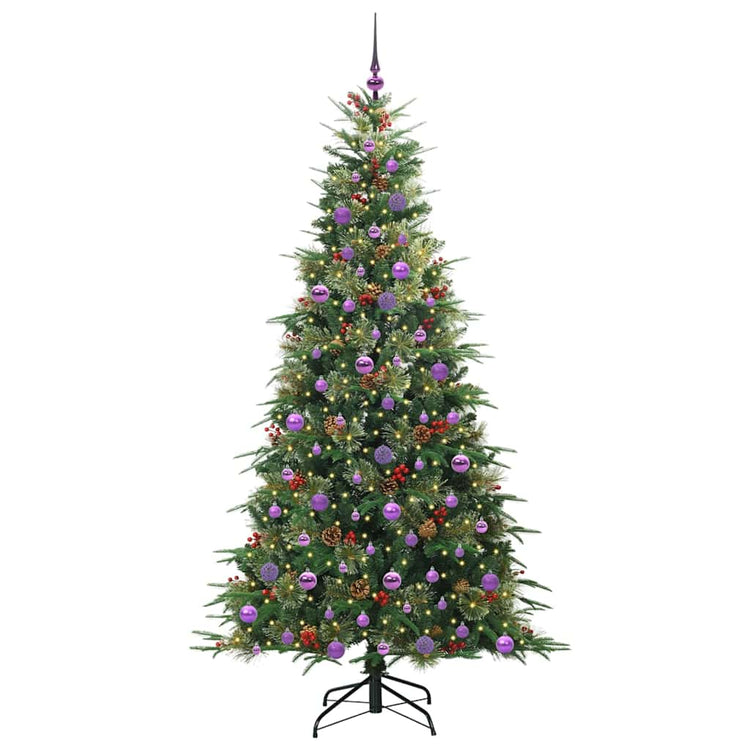 Vidaxl kunstmatige inklapbare kerstboom groen 210 cm pe en pvc