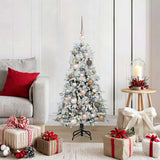 Vidaxl kunstmatige inklapbare kerstboom wit 120 cm pe en pvc - afbeelding 1
