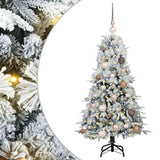 Vidaxl kunstmatige inklapbare kerstboom wit 120 cm pe en pvc - afbeelding 2