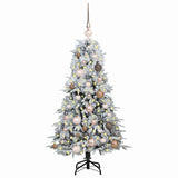 Vidaxl kunstmatige inklapbare kerstboom wit 120 cm pe en pvc - afbeelding 3