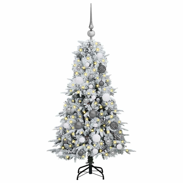 Vidaxl kunstmatige inklapbare kerstboom wit 120 cm pe en pvc