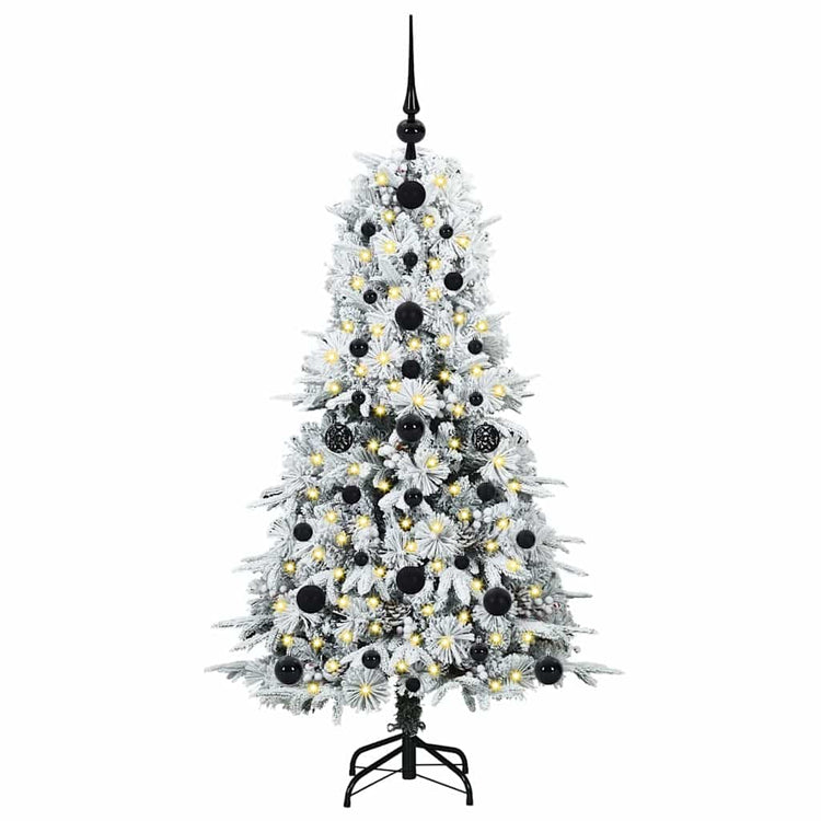 Vidaxl kunstmatige inklapbare kerstboom wit 120 cm pe en pvc