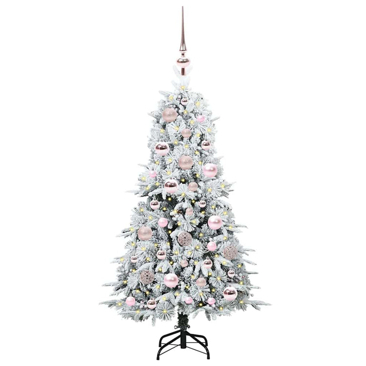 Vidaxl kunstmatige inklapbare kerstboom wit 120 cm pe en pvc