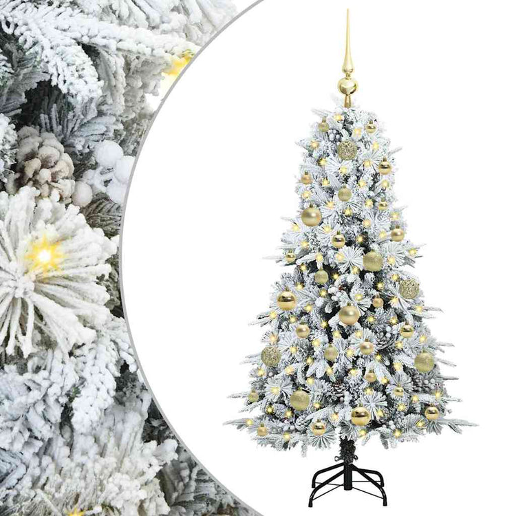 Vidaxl kunstmatige inklapbare kerstboom wit 120 cm pe en pvc