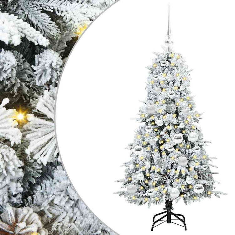 Vidaxl kunstmatige inklapbare kerstboom wit 120 cm pe en pvc