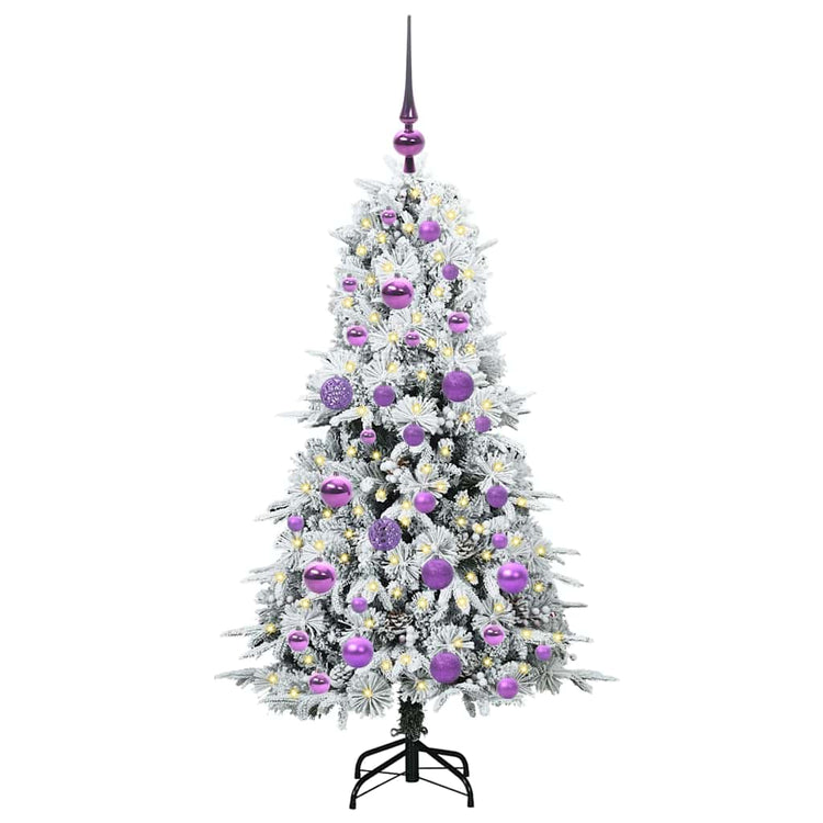Vidaxl kunstmatige inklapbare kerstboom wit 120 cm pe en pvc