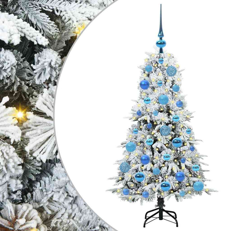 Vidaxl kunstmatige inklapbare kerstboom wit 120 cm pe en pvc