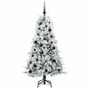 Vidaxl kunstmatige inklapbare kerstboom wit 150 cm pe en pvc
