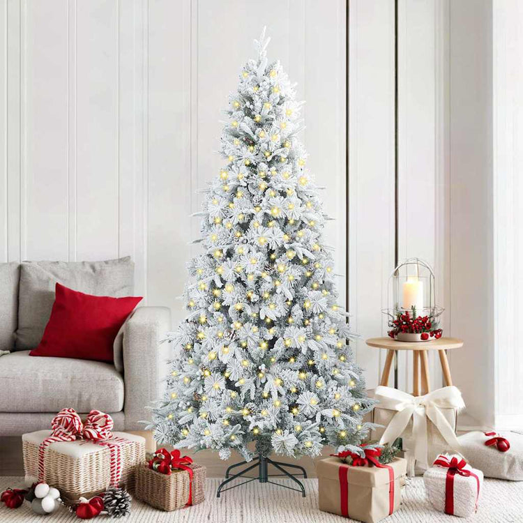 Vidaxl kunstmatige inklapbare kerstboom wit 180 cm pe en pvc