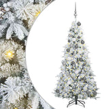 Vidaxl kunstmatige inklapbare kerstboom wit 180 cm pe en pvc - afbeelding 2