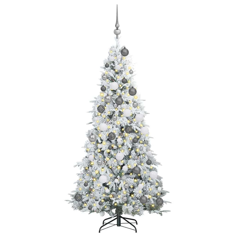 Vidaxl kunstmatige inklapbare kerstboom wit 180 cm pe en pvc