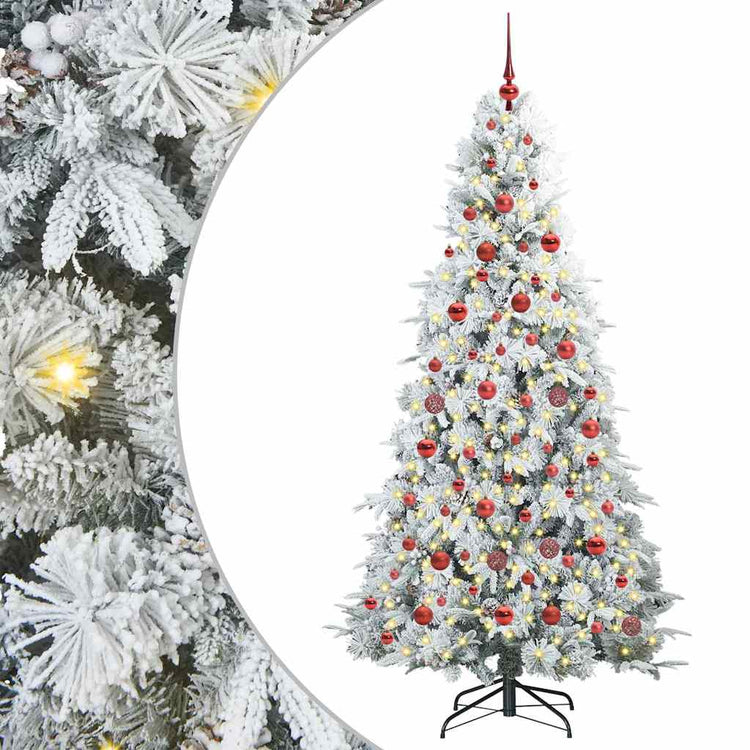 Vidaxl kunstmatige inklapbare kerstboom wit 180 cm pe en pvc