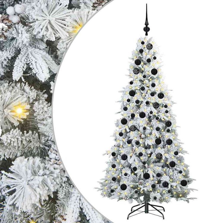 Vidaxl kunstmatige inklapbare kerstboom wit 180 cm pe en pvc
