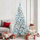 Vidaxl kunstmatige inklapbare kerstboom wit 180 cm pe en pvc