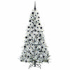 Vidaxl kunstmatige inklapbare kerstboom wit 210 cm pe en pvc