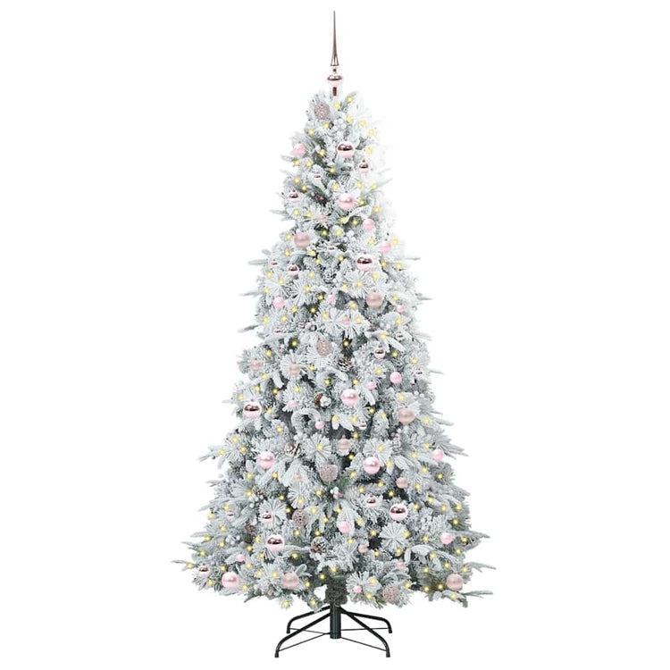 Vidaxl kunstmatige inklapbare kerstboom wit 210 cm pe en pvc