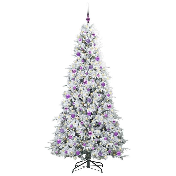 Vidaxl kunstmatige inklapbare kerstboom wit 210 cm pe en pvc
