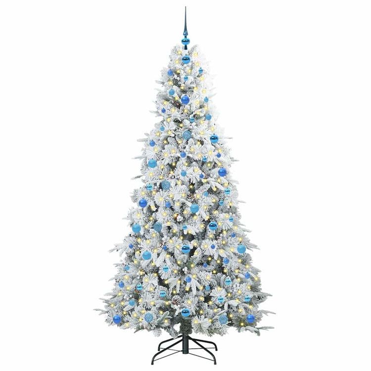 Vidaxl kunstmatige inklapbare kerstboom wit 210 cm pe en pvc