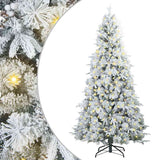 Vidaxl kunstmatige inklapbare kerstboom wit 240 cm pe en pvc - afbeelding 2