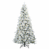 Vidaxl kunstmatige inklapbare kerstboom wit 240 cm pe en pvc - afbeelding 3