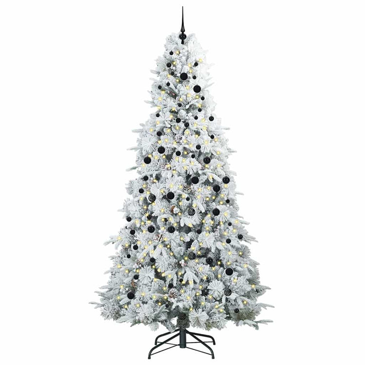 Vidaxl kunstmatige inklapbare kerstboom wit 240 cm pe en pvc