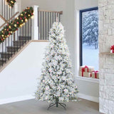 Vidaxl kunstmatige inklapbare kerstboom wit 240 cm pe en pvc - afbeelding 1