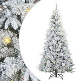 Vidaxl kunstmatige inklapbare kerstboom wit 240 cm pe en pvc - afbeelding 2