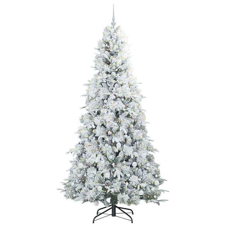 Vidaxl kunstmatige inklapbare kerstboom wit 240 cm pe en pvc