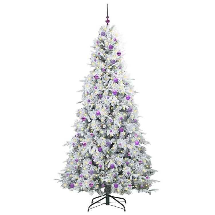 Vidaxl kunstmatige inklapbare kerstboom wit 240 cm pe en pvc