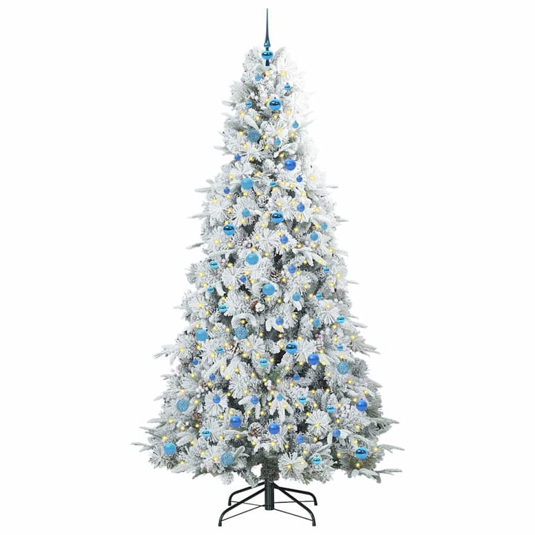 Vidaxl kunstmatige inklapbare kerstboom wit 240 cm pe en pvc