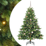 Vidaxl kunstkerstboom met 150 led met standaard groen 150 cm pe en pvc - afbeelding 2