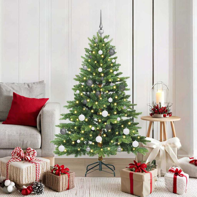 Vidaxl kunstkerstboom met 150 led met standaard groen 150 cm pe en pvc