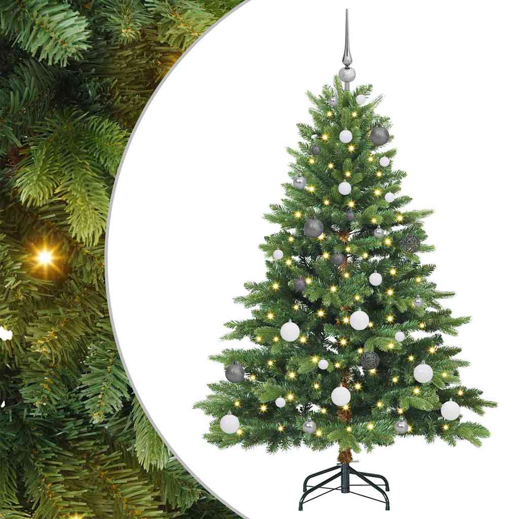 Vidaxl kunstkerstboom met 150 led met standaard groen 150 cm pe en pvc