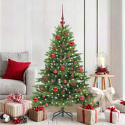 Vidaxl kunstkerstboom met 150 led met standaard groen 150 cm pe en pvc - afbeelding 1