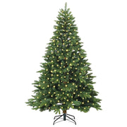 Vidaxl kunstkerstboom met 300 led met standaard groen 180 cm pe en pvc - afbeelding 3