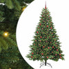 Vidaxl kunstkerstboom met 300 led met standaard groen 210 cm pe en pvc
